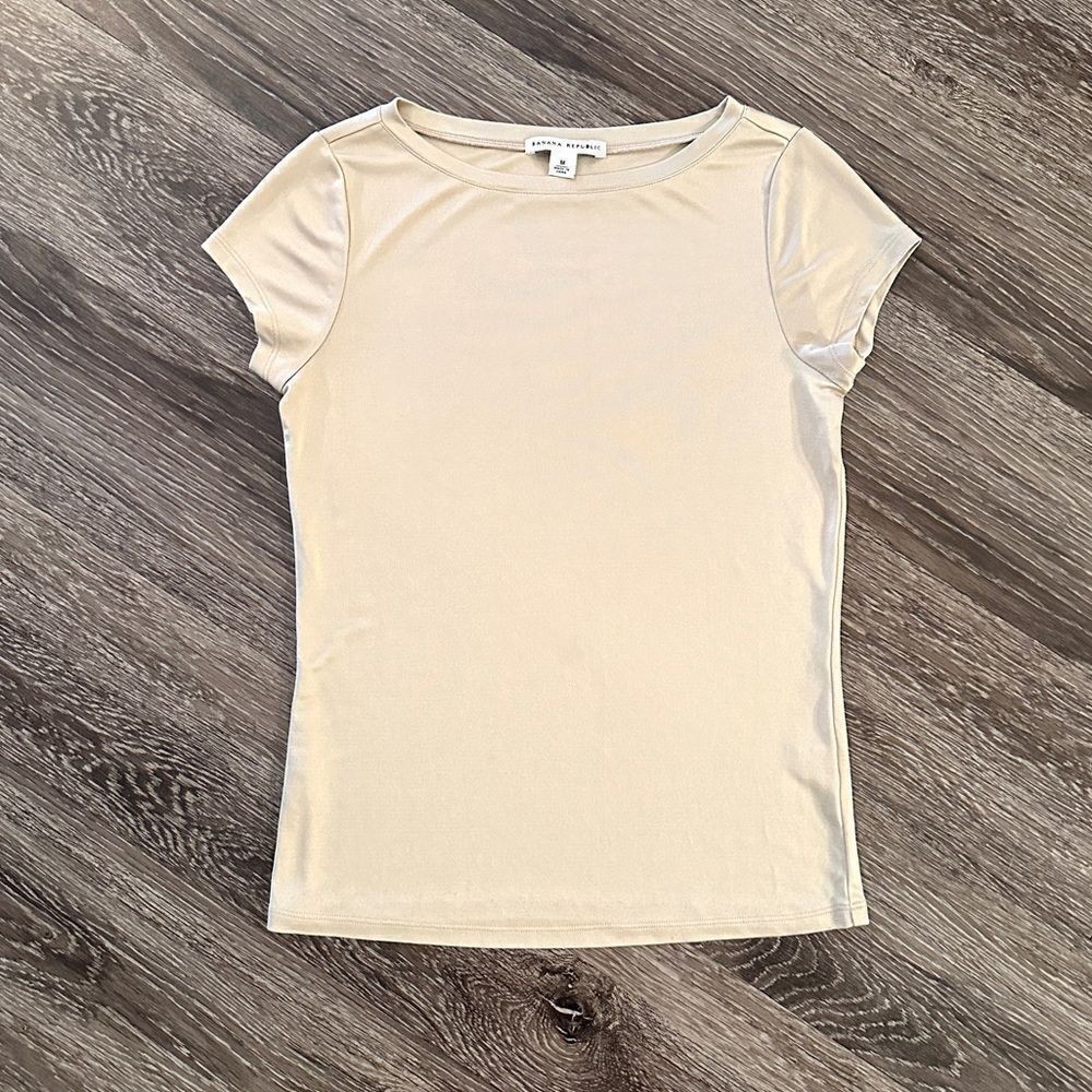 Banana Republic 100% Silk Short Sleeve Top
